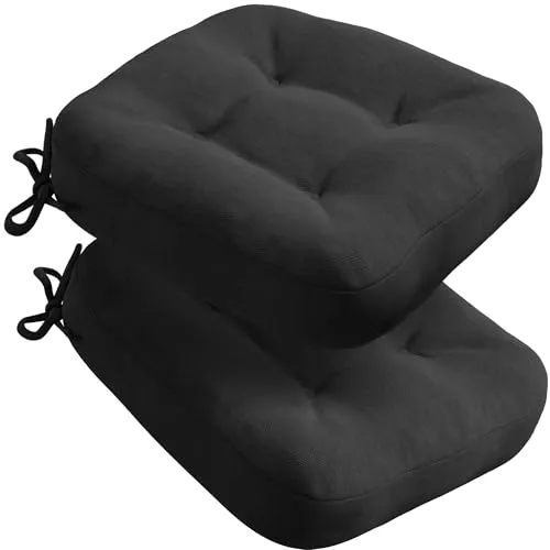Codi Sitzkissen 40x40×8 cm 2er Set – Bequeme, wasserabweisende Stuhlkissen für Innen und Außen