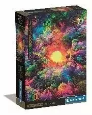 Puzzle 500 Compact Psychedelic Jungle Sunrise Clementoni 8005125355303