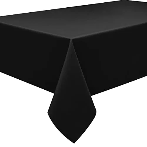 Home Direct Quadratische Tischdecke Textil 180 x 180 cm, Farbe wählbar Schwarz