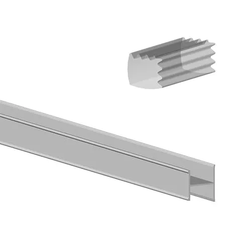 SLID'UP 280 Set H-Profil, 200 cm, für 18 mm Türstärke, silber