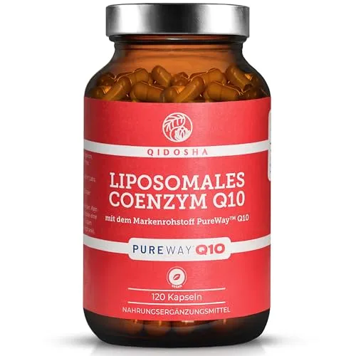 QIDOSHA® Coenzym Q10 liposomal – 120 Kapseln in Apothekerglas - Hochwertiges liposomales Q10 mit hoher Bioverfügbarkeit für eine effektive Unterstützung. Jede Charge laborgeprüft und in nachhaltigen Gläsern verpackt.