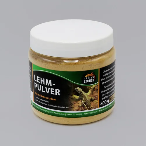 Terra Exotica Lehmpulver gelb , 800 g in Dose, gelber Naturlehm für Sandmischung