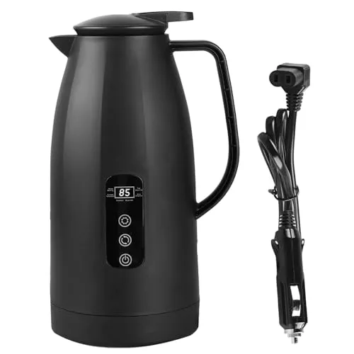 12V-24V Wasserkocher für Auto – Mobiler Edelstahlwasserkocher mit Zigarettenanzünder