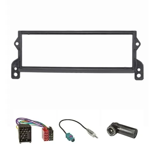 tomzz Audio 2404-030 Radioblende Set kompatibel mit BMW Mini One One D Cooper Cooper S (R50 R52 R53) 2001-2006 Adapter Rundpin