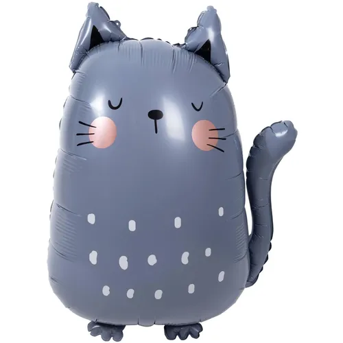 Luftballon Katze für Luft und Helium, 49x69cm, Folie Party Deko Kindergeburtstag