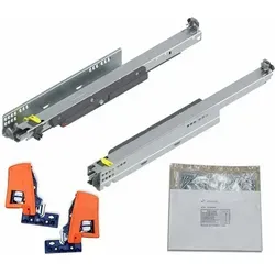 Blum Movento Tip-on 766h Schubladenschienen, 550mm Vollauszug 70kg, 1 Paar Inkl. Kupplung Und Montagezubehör-set