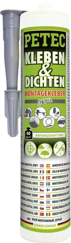 Petec Universalklebstoff MONTAGEKLEBER KLEBEN & DICHTEN, grau der ALLESKÖNNER 94629
