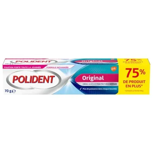 Polident Original, Fixiercreme, extra stark, für Teil- oder Vollprothesen, 70 g