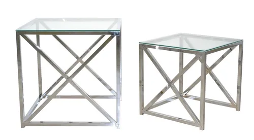 Home affaire Beistelltisch Set (2-St) silberfarben in silber von Heinz Hofmann GmbH