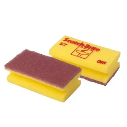 Putzschwamm 3M Scotch Brite 57 gelb/rot gründliches reinigen ohne zu kratzen, 70x130 mm 6250407/RN000611566
