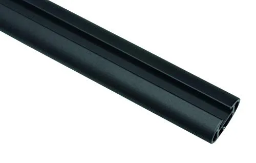 Gardinia Trägerverlängerung für universal Wandträger, Serie: Memphis, Länge: 18 cm, Metall, Schwarz-Matt