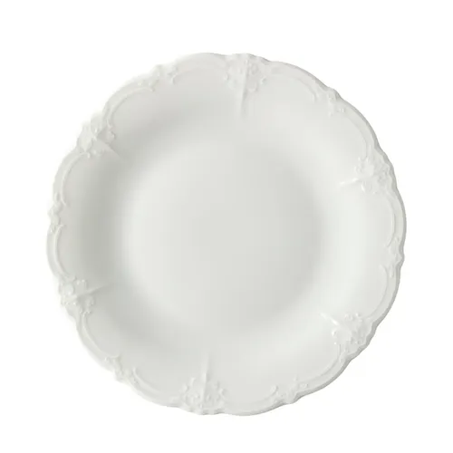 Hutschenreuther Baronesse Speiseteller Estelle Weiß, 25 cm in weiß von Hutschenreuther