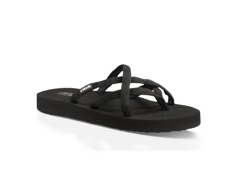Teva Olowahu W's Damen Sport- & Outdoor Sandalen, Schwarz - Komfortable Badesandalen - Wanderschuhe mit leichter, profilierter EVA-Laufsohle und weicher Mush-Decksohle für optimalen Tragekomfort und Fußgewölbeunterstützung.
