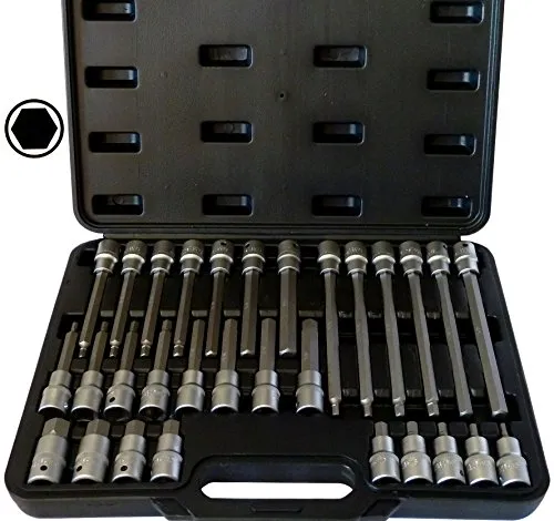 PeTools Bit- und Steckschlüsselset 30tlg - S2 Stahl - Werkzeug-Set mit 30 hochwertigen Bit-Einsätzen aus S2 Stahl für überlegene Festigkeit und Langlebigkeit. Ideal für Handwerk und Industrie, geliefert in robustem Koffer.