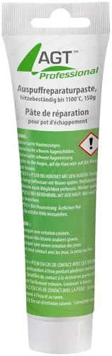 AGT Professional Auspuff Reparaturkleber: Auspuffreparaturpaste, hitzebeständig bis 1100°C, 150g (Auspuffdichtmasse, Auspuff-Reparaturpaste, Golf)