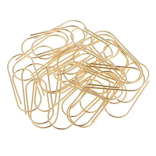 20x Riesen Jumbo Büroklammern Büroklammer Bürobedarf Klammern 50x20mm - Gold
