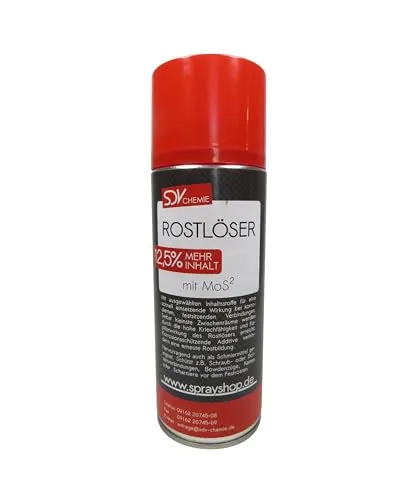 SDV Chemie Rostlöser 1x 400ml +12,5% mit MoS² WD Kriechöl Rostentferner 40 Rost Löser 450ml Inhalt