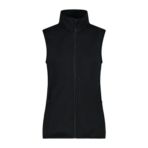 CMP Woman Vest nero-titanio (13TP) 42 - Funktionsjacken für Damen, aus innovativem Knit-Tech-Fleece, winddicht und ideal für Outdoor-Aktivitäten, mit praktischen Reißverschlusstaschen und optimaler Passform.