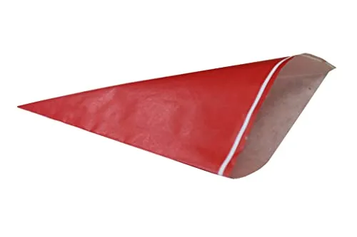 Spitztüten aus Papier Länge ca. 19 cm für ca. 125 g Inhalt - ROT (100 Stück)