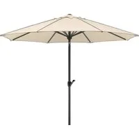 Schneider Sonnenschirm Adria natur Ø 300 cm mit Kurbel - Eleganter Gartenschirm in Beige, knickbar und mit praktischer Kurbel. Ideal für entspannte Stunden im Freien, schützt vor Sonne und bietet stilvollen Schatten.
