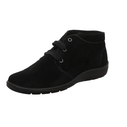 Semler Stiefelette schwarz 5 - Wanderschuhe mit hochwertigem Echtleder-Obermaterial, ideal für Komfort und Stil bei Outdoor-Aktivitäten. Breite H für optimalen Sitz.