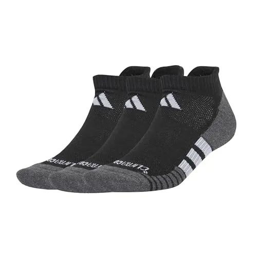 adidas Unisex Cushioned Sportswear Ankle Socks 6 Pairs, Black/White, 6.5-8