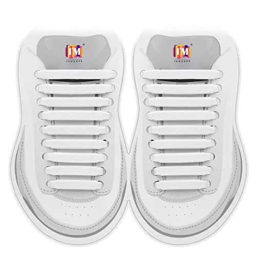 INMAKER Silikon Schnürsenkel Ohne Binden, Elastische Schnürsenkel für Kinder und Erwachsene, Gummi schnürsenkel für Sportschuhe und Laufschuhe