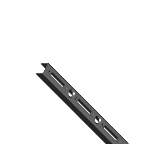 10000-00118= Single Wandschiene 1-reihig H 14,5 cm schwarz RA 50 Element System