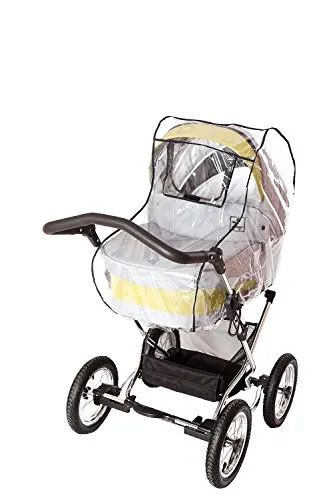 sunnybaby 20095 - Universal Regenverdeck, Regenschutz, COMFORT PLUS für Kinderwagen, Soft-Tragetasche | Kontaktfenster mit sturmfester Schutzklappe für optimale Luftzirkulation | MADE in GERMANY, 1 Stück (1er Pack)