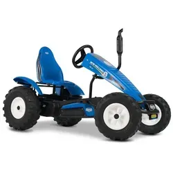 BERG Gokart XL Traxx New Holland BFR - Robustes Go-Kart für Kinder ab 5 Jahren, ausgestattet mit BFR-System für sicheres Bremsen und Rückwärtsfahren. Ideal für unebenes Gelände dank Pendelachse und Luftreifen.