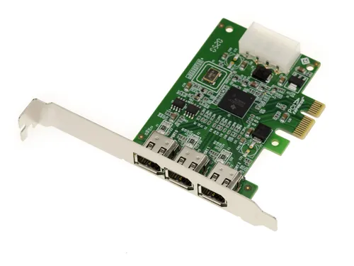 Pcie 2.0 1x 3 Anschlüsse Firewire 400 Ieee1394a Chipsatz Ti XIO2213B Pitch