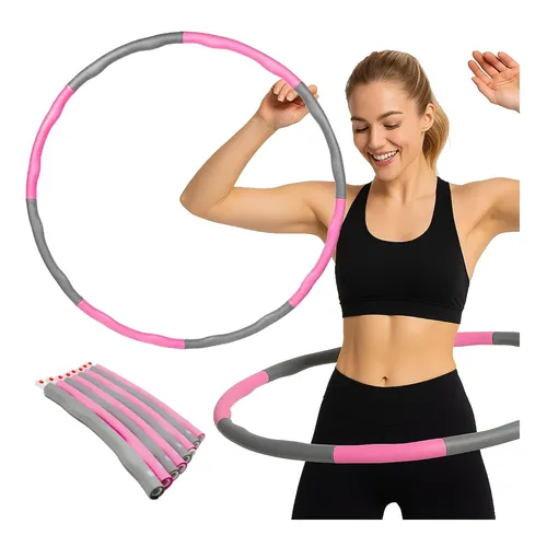 Hula Hoop mit Noppen Fitnessreifen Ø95 cm zusammenklappbar Bauchtrainer 8 Teile