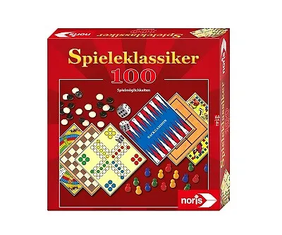 Noris 606111686 - Spieleklassiker mit 100 Spielmöglichkeiten, für 1 bis 6 Spieler ab 6 Jahren, fördert Fähigkeiten und sorgt für Spaß in der Familie