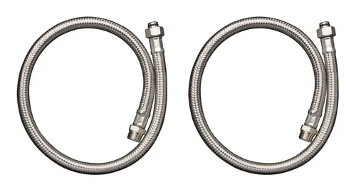 Hansgrohe Anschlussschlauchset für 2-Loch Wannenrandarmatur mit Thermostat - 96387000 - Hochwertiges Anschlussschlauchset für Armaturen, sorgt für eine zuverlässige Verbindung und einfache Montage.