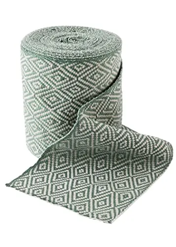 Battle-Merchant Mittelalter Diamantköperband | 7m Baumwollband für Wikinger-Kostüme - Wikinger-Kostüme: Hochwertiges Baumwollband mit Diamantmuster, ideal für authentische Wadenwickel und Gürtel - perfekt für Mittelaltermarkt, Fasching und LARP.