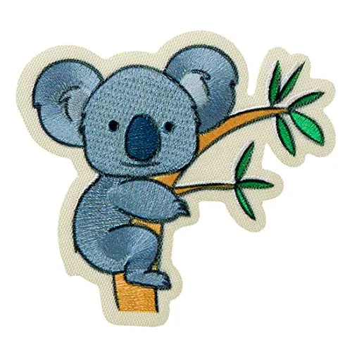 Catch the Patch Recycl Patch Koala Ast Tier Think Green - (Größe: 6,4 x 6,7 cm) – Aufbügler & Applikationen in verschiedenen Größen – Ideal für Kleidung, Schulranzen, Jeans & Rucksäcke