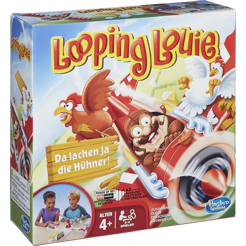 Hasbro Gaming Looping Louie - Spaßiges Geschicklichkeitsspiel - Gesellschaftsspiel für die ganze Familie, fördert die Reaktionsschnelligkeit und sorgt für stundenlangen Spielspaß.