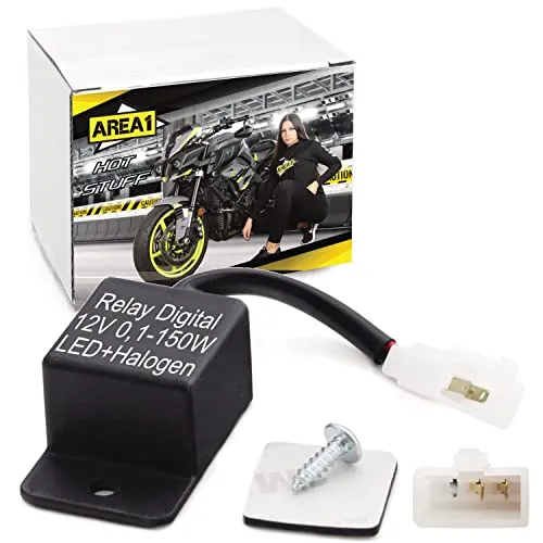 Area1 LED Blinkerrelais Blinkgeber lastunabhängig/digital kompatibel mit Yamaha MT07 MT09 Tracer MT10 MT125 MT03 FZS FZ1 FZ6 FZ8 Fazer YZF R125 YZF-R1 R6 YZF R7 SZR TDR YZ XSR YBR WR SRX XT TDM Tenere