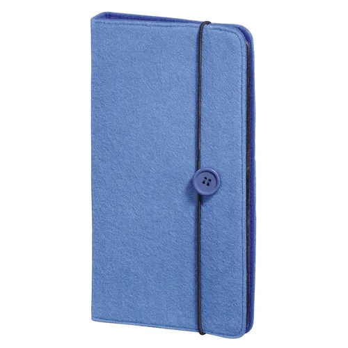 Hama CD DVD Blu-ray Tasche Wallet Mappe Case Hülle Etui für 48 CDs Blau aus Filz