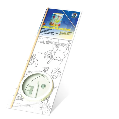 URSUS Laternenset zum Basteln 15 Meerjungfrau zum Ausmalen