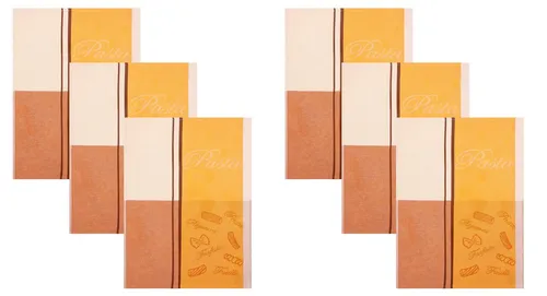 Betz Geschirrtuch 6 Stück Geschirrtücher Italy Motiv Nudeln Größe 50x70 cm Farbe gelb, Küchenhandtuch Gläsertücher