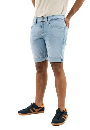 Tommy Jeans Herren Ronnie Bi0112 Shorts - Herren-Shorts aus Denim (Denim Light) mit 5 Taschen, ideal für den sommerlichen Alltag und hohen Tragekomfort. Stylisches Tommy Jeans Branding für einen zeitlosen Look.
