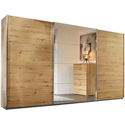 Schwebetürenschrank Eiche Artisan mit Spiegel 360x210 cm von Roller