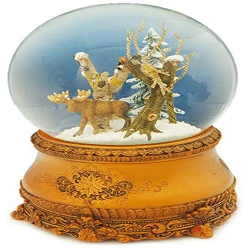Spieluhrenwelt 51090 Schneekugel Elch von Musicboxworld