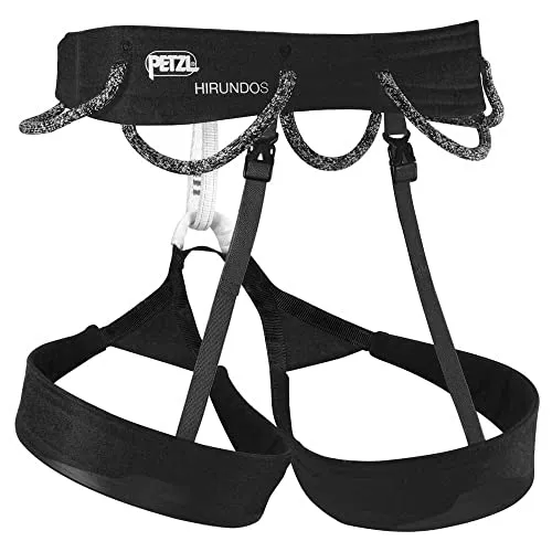 Petzl Hirundos Klettergurt Schwarz L - Kletterausrüstung, ultraleicht und atmungsaktiv für höchsten Komfort beim Klettern.
