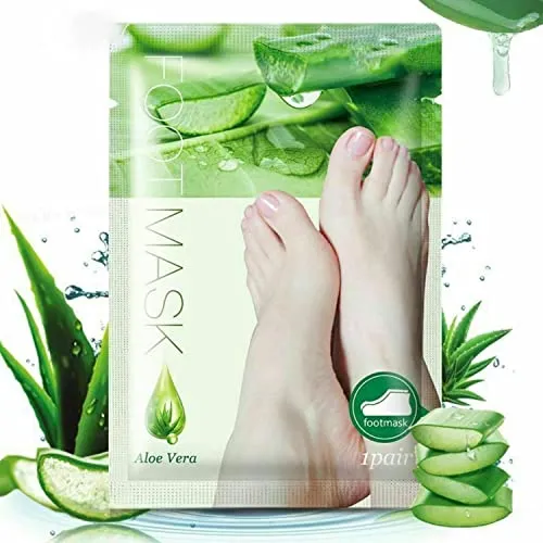 P-Beauty Cosmetic Accessoires | Aloe Vera Fußmaske Socken | Peeling für die Füße um trockener, rissiger Haut entgegen zu Wirken | Fußpeeling für reine Haut an den Füßen (1 Paar)