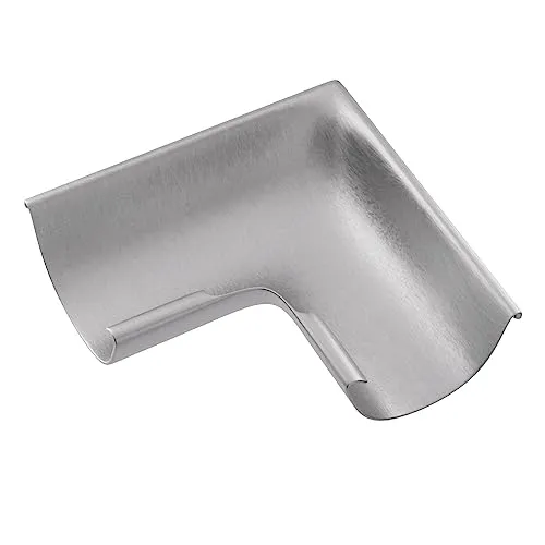 Rinnenwinkel für Dachrinne, Dachrinnewinkel Außenecke aus Titan und Zink, Breiter Rinnenwinkel mit hohem Wasserdurchfluss zum Rinnensystem 6tlg / 333-150 mm