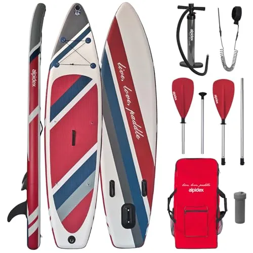 ALPIDEX Stand Up Paddle Set SUP 320 cm – Komplett Set für Spaß auf dem Wasser