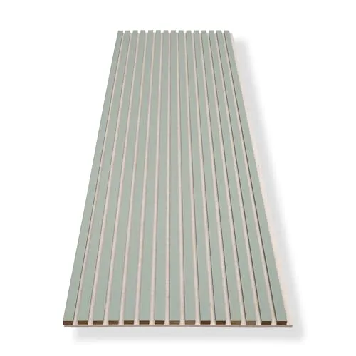 HAGEFOL® Akustikpaneele Holz 240x60 cm – Salbei und Beige - Moderne Akustikpaneele aus Holzfurnier in Salbei mit beigem Akustikfilz (240x60 cm). Einfach zu montieren, bieten sie nicht nur Schallschutz, sondern werten auch Ihre Räumlichkeiten optisch auf.