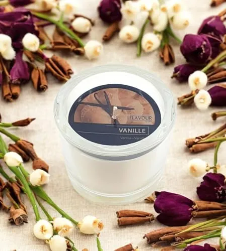 Gala Candle Duftkerze im Glas Vanilla Kerze mit langer Brenndauer